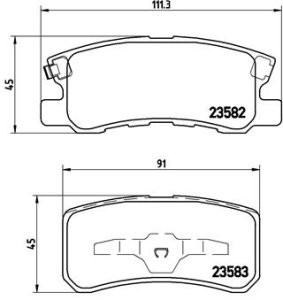 Set plăcuțe frână BREMBO, spate , pentru: CHRYSLER 200, SEBRING; CITROEN C4 AIRCROSS, C-CROSSER, C-CROSSER ENTERPRISE; DODGE AVENGER, CALIBER; FIAT DOBLO; JEEP COMPASS, PATRIOT 1.3D-3.8 12.90-