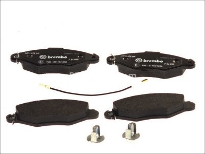 Set plăcuțe frână BREMBO ,față, pentru: NISSAN KUBISTAR; RENAULT KANGOO, KANGOO EXPRESS 1.2-Electric 08.97-