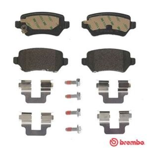 Set plăcuțe frână BREMBO, spate , pentru: CHEVROLET ASTRA, CORSA, VIVA, ZAFIRA; KIA VENGA; LADA KALINA; OPEL ASTRA G, ASTRA G CLASSIC, ASTRA G/KOMBI, ASTRA H, ASTRA H CLASSIC 1.0-2.2D 08.94-