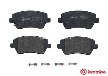 Set plăcuțe frână BREMBO ,față, (cu suruburi ghidare etrier frână), pentru: OPEL AGILA; SUZUKI SPLASH, SWIFT III 1.0-1.6 02.05-