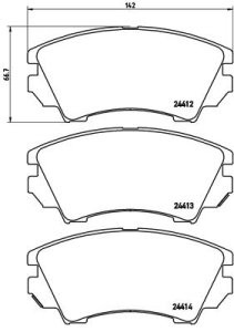 Set plăcuțe frână BREMBO ,față, pentru: OPEL ASTRA H CLASSIC, ASTRA J, ASTRA J GTC, CASCADA, INSIGNIA A, INSIGNIA A COUNTRY, ZAFIRA C 1.3D-6.0 07.08-