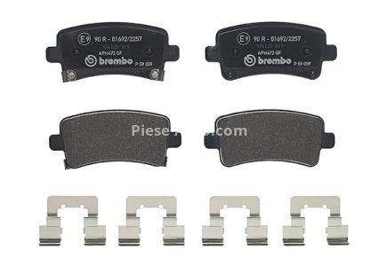 Set plăcuțe frână BREMBO, spate , pentru: OPEL INSIGNIA A, INSIGNIA A COUNTRY; SAAB 9-5 1.4-6.0 07.08-