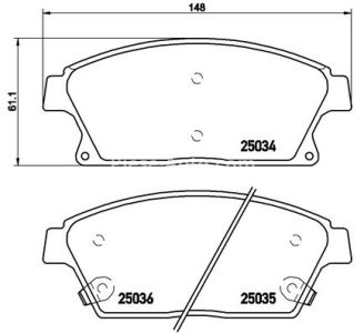 Set plăcuțe frână BREMBO ,față, pentru: OPEL AMPERA, ASTRA H CLASSIC, ASTRA J, ASTRA J GTC, MOKKA / MOKKA X 1.3D-2.0D 01.09-
