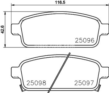 Set plăcuțe frână BREMBO ,spate (fara optionale), pentru: OPEL ASTRA H CLASSIC, ASTRA J, ASTRA J GTC, ZAFIRA C 1.4-2.0D 01.09-