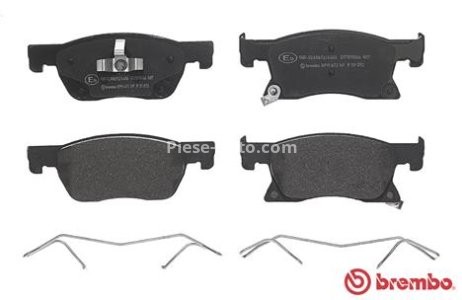 Set plăcuțe frână BREMBO ,față, (cu accesorii), pentru: OPEL ASTRA K, ASTRA K/KOMBI 1.0-1.6D 06.15-