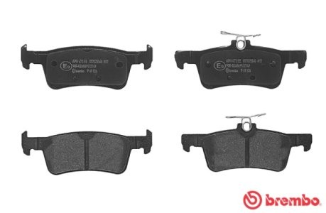 Set plăcuțe frână BREMBO, spate , pentru: PEUGEOT 308 II, 308 II/KOMBI, 308/HATCHBACK 1.2-2.0D 09.13-06.21