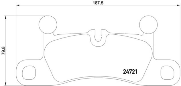 Set plăcuțe frână BREMBO, spate , pentru: PORSCHE 911, 911 TARGA, CAYENNE; VW TOUAREG 2.9-4.8 01.10-