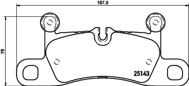 Set plăcuțe frână BREMBO, spate , pentru: PORSCHE 718 BOXSTER, 718 CAYMAN, 911, 911 TARGA, BOXSTER SPYDER, CAYENNE 2.9-4.0H 12.11-