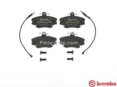 Set plăcuțe frână BREMBO ,față, pentru: DACIA LOGAN, LOGAN MCV, SANDERO, SOLENZA; PEUGEOT 205 I, 205 II, 309 I, 309 II; RENAULT 11, 18, 18 VARIABLE, 19 I, 19 I CHAMADE, 19 II 1.0-Electric 05.77-