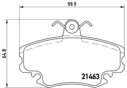Set plăcuțe frână BREMBO ,față, (cu suruburi ghidare etrier frână), pentru: DACIA LOGAN, LOGAN MCV, SANDERO; PEUGEOT 205 I, 205 II, 309 I, 309 II; RENAULT 11, 18 1.0-Electric 05.77- 3