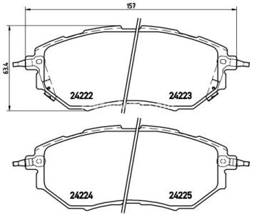 Set plăcuțe frână BREMBO ,față, pentru: SUBARU FORESTER, IMPREZA, LEGACY IV, LEGACY V, LEGACY VI, LEVORG, OUTBACK, TRIBECA 1.6-3.6 09.03-
