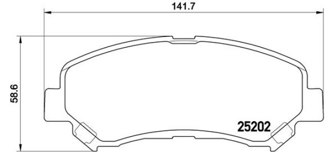 Set plăcuțe frână BREMBO ,față, pentru: NISSAN JUKE, QASHQAI I, X-TRAIL, X-TRAIL II; SUZUKI KIZASHI 1.5D-2.5 11.06-