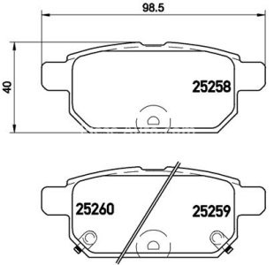 Set plăcuțe frână BREMBO, spate , pentru: SUZUKI BALENO, S-CROSS, SWIFT IV, SWIFT V, SX4 S-CROSS, VITARA 1.0-1.6D 10.10-