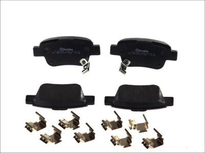 Set plăcuțe frână BREMBO, spate , pentru: TOYOTA AVENSIS, COROLLA VERSO, PREVIA III 1.6-3.5 03.03-