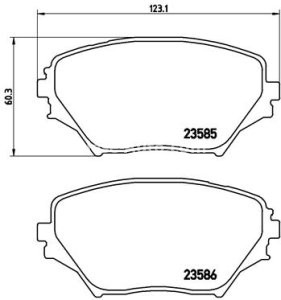 Set plăcuțe frână BREMBO ,față, pentru: TOYOTA RAV 4 II 1.8-2.4 05.00-11.05