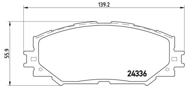 Set plăcuțe frână BREMBO ,față, pentru: SUBARU TREZIA; TOYOTA ALLION II, AURIS, COROLLA, MATRIX, NOAH/VOXY, PREMIO, RAV 4 III, RAV 4 IV, URBAN CRUISER, VERSO S, YARIS 1.3-3.5 11.05-