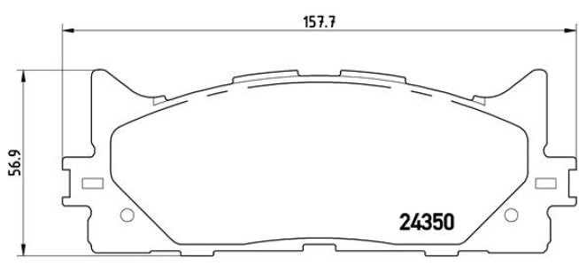 Set plăcuțe frână BREMBO ,față, (fara optionale), pentru: LEXUS ES; TOYOTA AVALON, CAMRY 2.0-3.5 08.01-