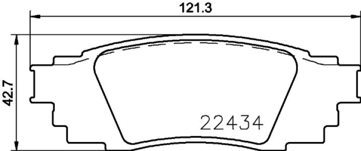 Set plăcuțe frână BREMBO ,spate (fara optionale), pentru: LEXUS ES, RX, UX; TOYOTA CAMRY, C-HR, RAV 4 V 1.2-3.5H 10.15-