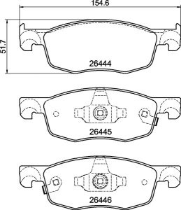 Set plăcuțe frână BREMBO ,față, (cu tampon amortizare), pentru: MAZDA 2; TOYOTA AYGO X, YARIS 1.0/1.5/1.5H 02.20-