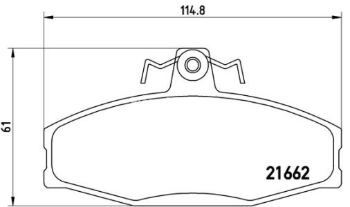 Set plăcuțe frână BREMBO ,față, pentru: SKODA FAVORIT, FAVORIT FORMAN, FELICIA CUBE, FELICIA I, FELICIA II; VW CADDY II 1.3/1.6/1.9D 05.89-04.02 3