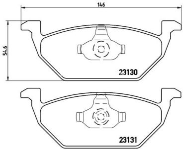 Set plăcuțe frână BREMBO ,față, (fara optionale), pentru: AUDI A1, A1 CITY CARVER, A3; SEAT ARONA, CORDOBA, IBIZA III, IBIZA IV, IBIZA IV SC, IBIZA IV ST 1.0-Electric 09.96- 3