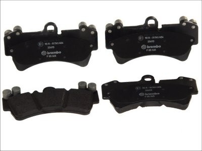 Set plăcuțe frână BREMBO ,față, (cu greutati de echilibrare), pentru: AUDI Q7; PORSCHE CAYENNE; VW TOUAREG 2.5D-6.0D 09.02-08.15
