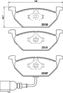 Set plăcuțe frână BREMBO ,față, pentru: AUDI A2, A3; SEAT ALTEA, ALTEA XL, IBIZA III, LEON, TOLEDO II, TOLEDO III; SKODA CITIGO, FABIA I, FABIA I PRAKTIK, FABIA II, OCTAVIA I 1.0-Electric 09.96- 3