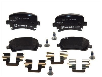 Set plăcuțe frână BREMBO, spate , pentru: AUDI A3, A4 B6, A4 B7, A6 ALLROAD C6, A6 C6, TT; SEAT ALTEA, ALTEA XL, EXEO, EXEO ST, LEON, LEON SC, LEON ST, TOLEDO III; SKODA OCTAVIA II 1.2-3.2 04.02-