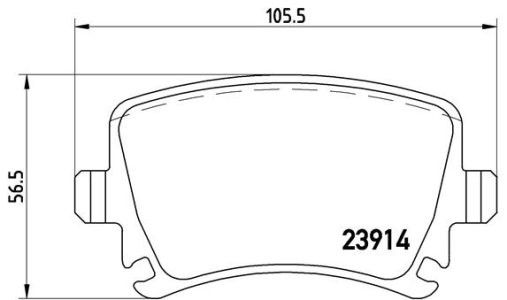Set plăcuțe frână BREMBO, spate , pentru: AUDI A3, A4 B6, A4 B7, A6 ALLROAD C6, A6 C6, TT; SEAT ALTEA, ALTEA XL, EXEO, EXEO ST, LEON, LEON SC, LEON ST, TOLEDO III; SKODA OCTAVIA II 1.2-3.2 04.02- 3