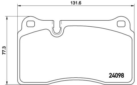 Set plăcuțe frână BREMBO ,față, pentru: VW TOUAREG 2.5D-4.2D 10.02-03.18