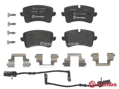 Set plăcuțe frână BREMBO, spate , pentru: AUDI A4 B8, A5, A6 ALLROAD C7, A6 C7, A7; PORSCHE MACAN 1.8-4.2 03.10-
