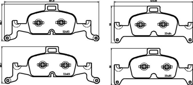 Set plăcuțe frână BREMBO ,față, pentru: AUDI A4 ALLROAD B9, A4 B9, A5, A6 ALLROAD C8, A6 C8, A7, Q5 1.4-3.0H 05.15-