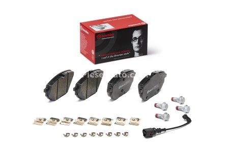 Set plăcuțe frână BREMBO ,față, pentru: VW CALIFORNIA T6 CAMPER, MULTIVAN T6, TRANSPORTER T6, TRANSPORTER T6 / CARAVELLE T6 2.0/2.0D/Electric 04.15-