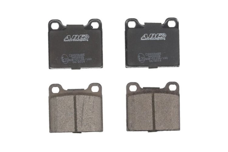 Set plăcuțe frână ABE, spate ,pentru: MERCEDES 123 (C123), 123 T-MODEL (S123), 123 (W123), 124 (W124), /8 (W114), /8 (W115), CABRIOLET (W111, W112), HECKFLOSSE (W110) 0.8-6.8 08.59-10.05