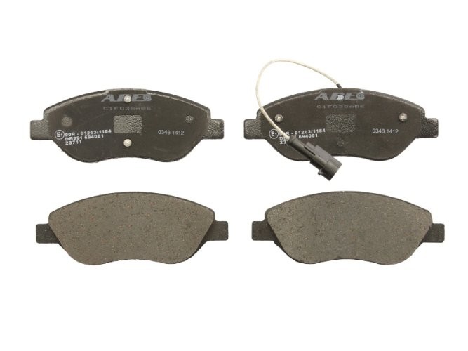 Set plăcuțe frână ABE, față ,pentru: ALFA ROMEO MITO; FIAT BRAVO II, STILO; LANCIA DELTA III, LYBRA 1.3D-2.4 07.99-10.18