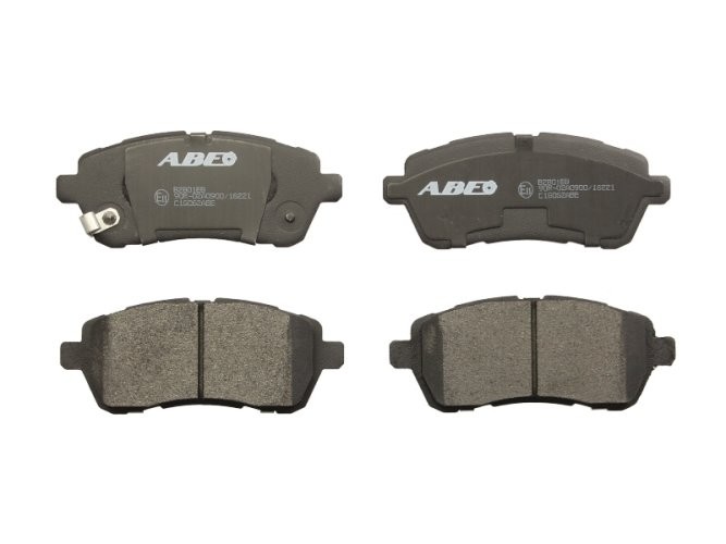 Set plăcuțe frână ABE, față ,pentru: DAIHATSU MATERIA, SIRION; FORD B-MAX, FIESTA, FIESTA VI, FIESTA VII; MAZDA 2; SUBARU JUSTY IV; SUZUKI SWIFT V 1.0-1.6D 01.05-
