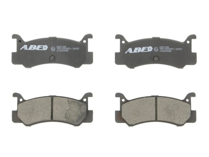 Set plăcuțe frână ABE, spate ,pentru: DAIHATSU CHARADE IV, GRAN MOVE; MAZDA 323 C IV, 323 F IV, 323 III, 323 S IV, MX-3 1.1-1.8 08.85-