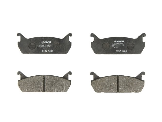 Set plăcuțe frână ABE, spate ,pentru: DAIHATSU APPLAUSE I, APPLAUSE II; MAZDA 323 C IV, 323 F IV, 323 P V, 323 S IV, 323 S VI, 6, MX-5 I, MX-5 II; SUZUKI BALENO 1.3-2.3 06.89-10.05