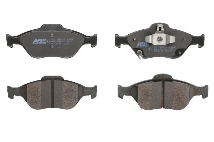 Set plăcuțe frână ABE, față ,pentru: DAIHATSU CHARADE VIII; GREAT WALL VOLEEX C20R; TOYOTA ALLION II, AURIS, BB I, CAMRY, COROLLA, IST, MATRIX, PORTE I, PREMIO, PRIUS, PRIUS C 1.0-2.5H 08.95-