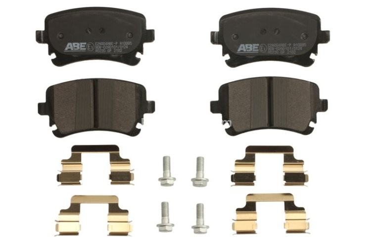 Set plăcuțe frână ABE, spate ,pentru: AUDI A3, A4 B6, A4 B7, A6 ALLROAD C6, A6 C5, A6 C6, A8 D3; BENTLEY CONTINENTAL, CONTINENTAL FLYING SPUR; VW CALIFORNIA T5 CAMPER 1.8-6.0ALK 05.01-