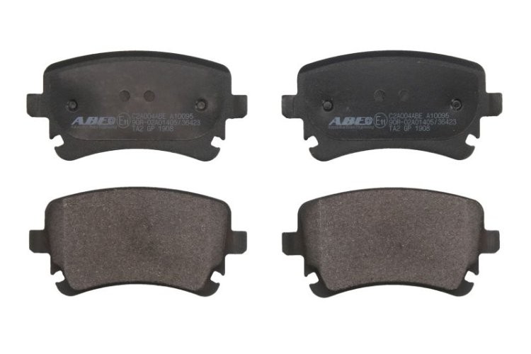 Set plăcuțe frână ABE, spate ,pentru: AUDI A3, A4 B6, A4 B7, A6 ALLROAD C6, A6 C5, A6 C6, A8 D3; BENTLEY CONTINENTAL, CONTINENTAL FLYING SPUR; VW CALIFORNIA T5 CAMPER 1.8-6.0ALK 05.01-