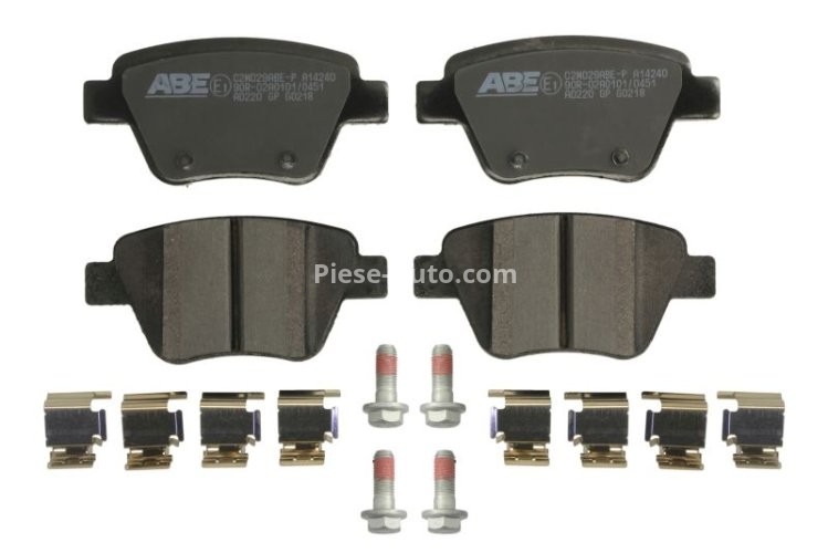Set plăcuțe frână ABE, spate ,pentru: AUDI A1, A3; SEAT ALTEA, ALTEA XL, LEON; SKODA OCTAVIA II, OCTAVIA III, SUPERB II, YETI; VW BEETLE, CADDY III, CADDY III/MINIVAN, EOS 1.0-3.6 02.03-