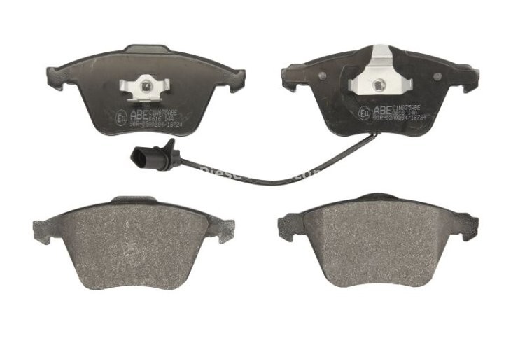 Set plăcuțe frână ABE, față ,pentru: AUDI A3; SEAT LEON; SKODA SUPERB II; VW BEETLE, CADDY III, CADDY/MINIVAN, CC B7, EOS, GOLF IV, GOLF PLUS V, GOLF V, GOLF VI, JETTA III 1.2-3.6 02.98-