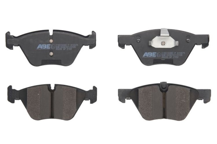 Set plăcuțe frână ABE, față ,pentru: BMW 1 (E81), 1 (E82), 1 (E87), 1 (E88), 3 (E90), 3 (E91), 3 (E92), 3 (E93), 5 (E60), 5 (E61), 5 (F10), 5 (F11), 7 (E65, E66, E67) 1.6-4.4 07.03-02.17