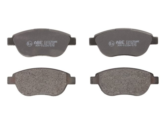 Set plăcuțe frână ABE, față ,pentru: CITROEN BERLINGO, BERLINGO/MINIVAN, C3 AIRCROSS I, C3 I, C3 II, C4, C4 I, XSARA, XSARA PICASSO; FIAT IDEA; LANCIA MUSA; PEUGEOT 1007, 2008 I 1.0-2.0D 06.87-
