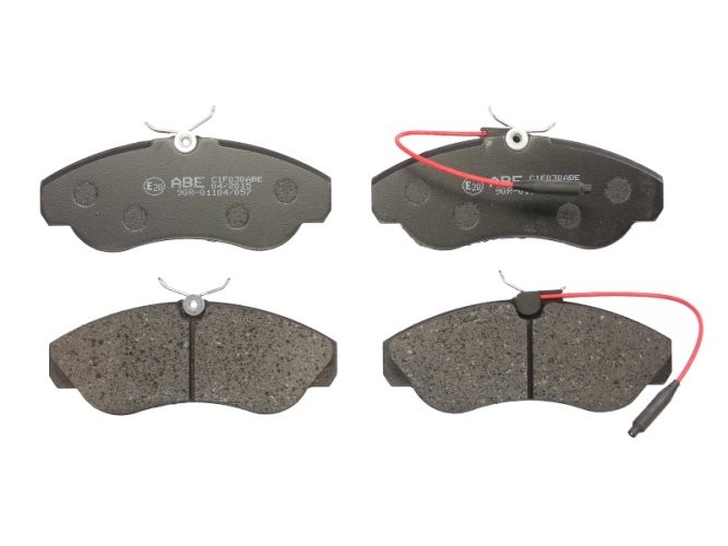 Set plăcuțe frână ABE, față ,pentru: CITROEN JUMPER I; FIAT DUCATO; PEUGEOT BOXER 1.9D-2.8D 02.94-09.09