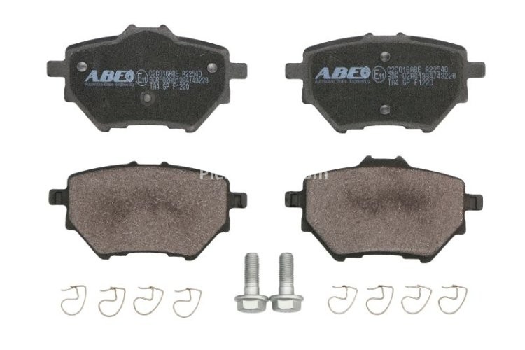Set plăcuțe frână ABE, spate ,pentru: DS DS 4 II; CITROEN BERLINGO, BERLINGO/MINIVAN, C4 GRAND PICASSO II, C4 III, C4 PICASSO II, C4 SPACETOURER, C4 X, GRAND C4 SPACETOURER 1.2-Electric 02.13-