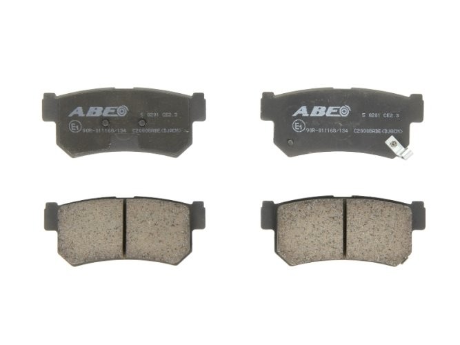 Set plăcuțe frână ABE, spate ,pentru: DAEWOO KORANDO, MUSSO, REXTON; SSANGYONG ACTYON I, ACTYON II, ACTYON SPORTS I, ACTYON SPORTS II, KORANDO, KYRON, MUSSO, REXTON / REXTON II 2.0D-3.2 04.98-