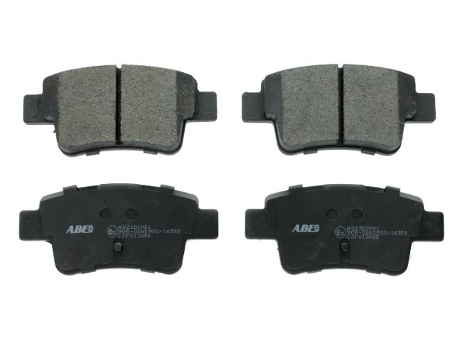 Set plăcuțe frână ABE, spate ,pentru: ABARTH GRANDE PUNTO; FIAT GRANDE PUNTO, LINEA, PALIO, PUNTO EVO, PUNTO/HATCHBACK, SIENA; OPEL CORSA D, CORSA D/HATCHBACK 0.9-1.9D 09.01-