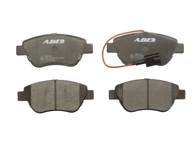 Set plăcuțe frână ABE, față ,pentru: ALFA ROMEO MITO; FIAT 500, 500 C, BRAVO II, DOBLO, DOBLO/MINIVAN, FIORINO, FIORINO/MINIVAN, GRANDE PUNTO, IDEA, LINEA, PANDA, PUNTO 0.9-1.9D 03.01-